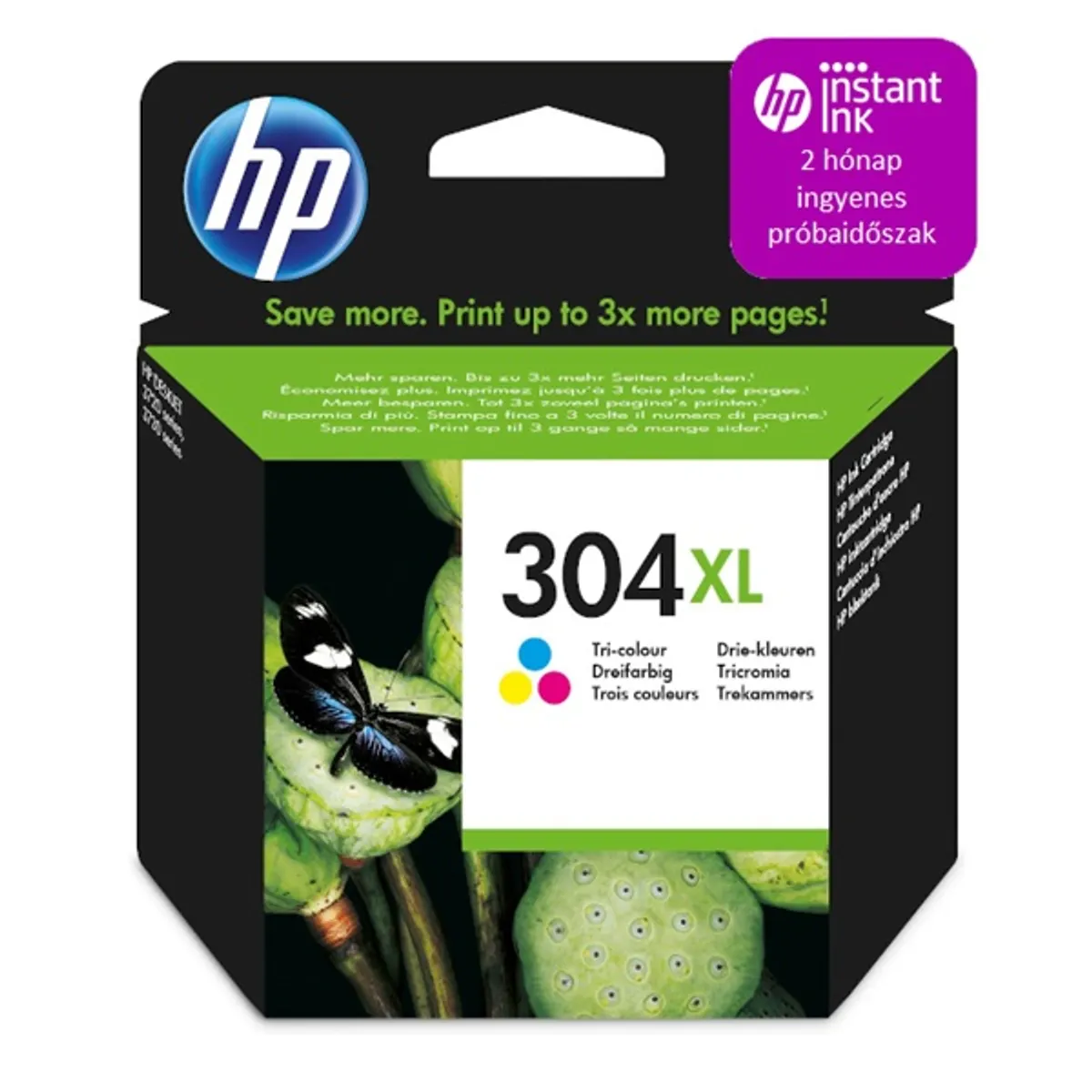 HP N9K07AE 304XL háromszínű tintapatron Szín: Színes #1