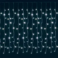 HOME KAF 210LC fényfüggöny LED jégcsap fehér 2 m x 1 m, 210 LED, IP44, 5 m kábel