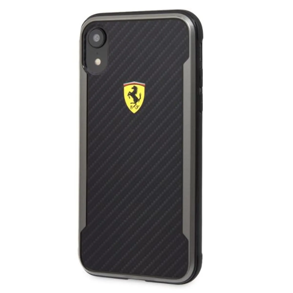 Ferrari FESPCHCI61CBBK SF Racing Shield tok iPhone XR karbon fekete 6,1" #1