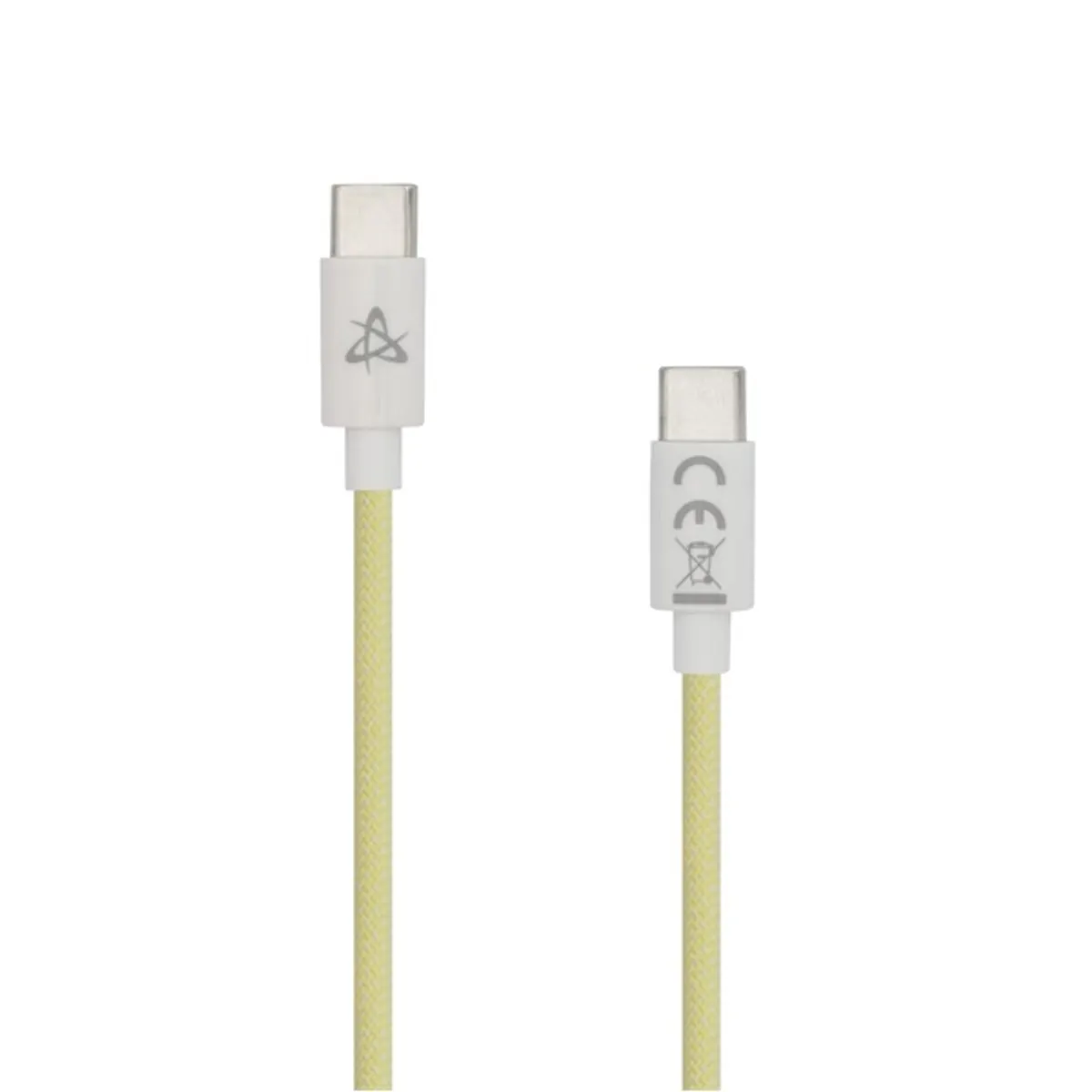 SBOX TYPE-C-1-Y Type-C adat- és töltőkábel szövött 100 cm sárga 60W USB-C #1
