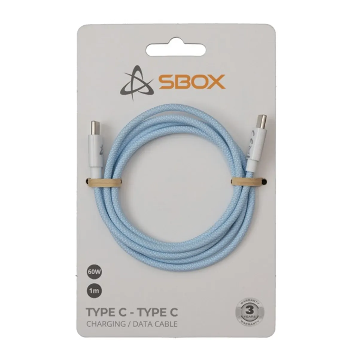 SBOX TYPE-C-1-BL Type-C kábel 60W kék 1 m adat- és töltőkábel #2