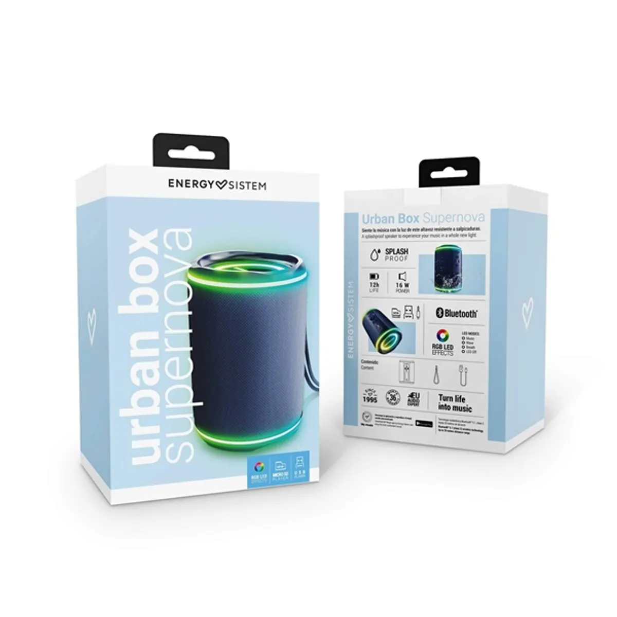 Energy Sistem EN 454952 Urban Box Supernova kék Bluetooth hangszóró 16 W IPX4 12 óra #9
