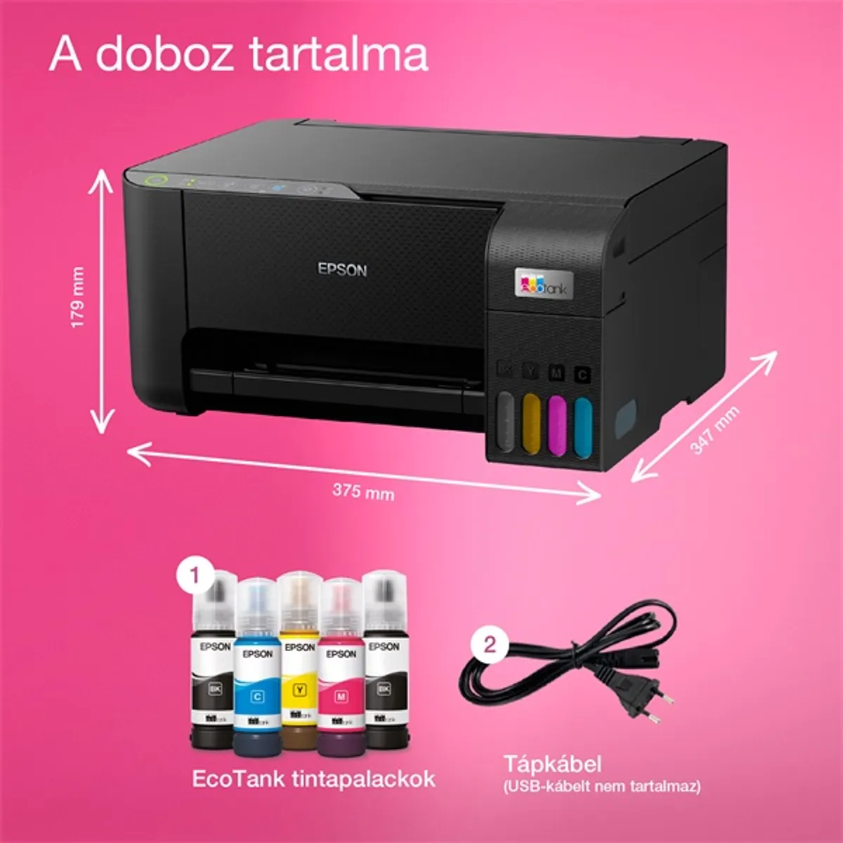 EPSON C11CJ67434 EcoTank L3270 fekete tintasugaras WiFi ePrint eFax Web 100 lapos bemeneti 30 lapos kimeneti #5