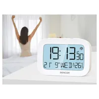 Sencor 35059023 SDC 2200 ébresztőóra Rádióvezérelt DCF77 LCD Fehér Hőmérő #7
