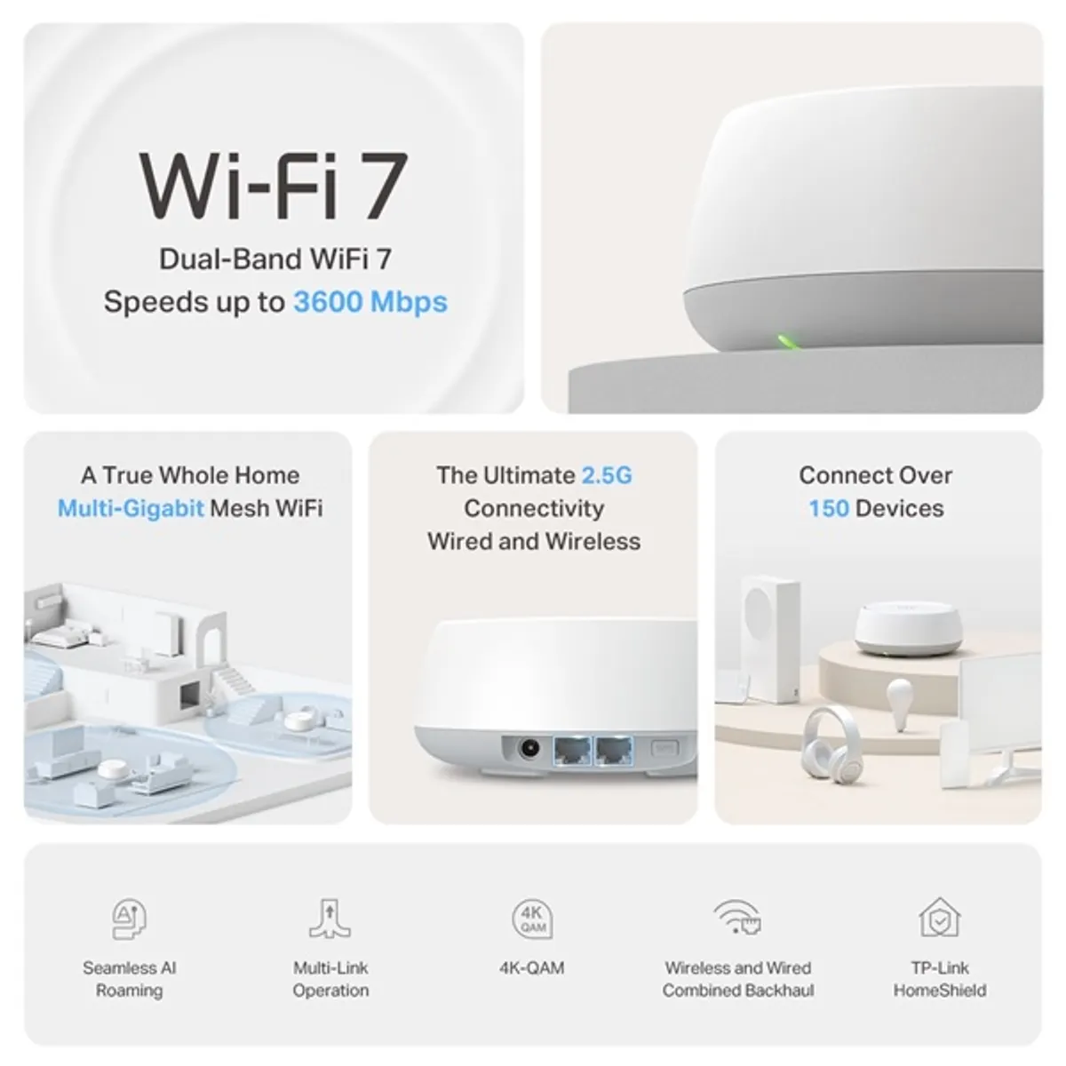 TP-LINK DECO BE25-2-PACK BE3600 802.11be 2882 Mbps 688 Mbps 2x2.5 Gbps #3