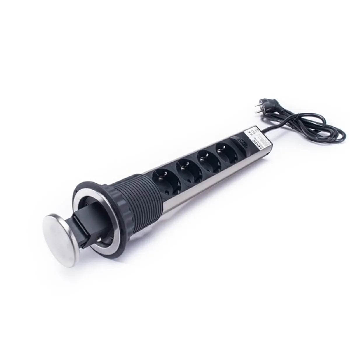 TOO PPS-311-5BR PPS-311 beépíthető 180 cm 5 db Schuko szürke fekete #3