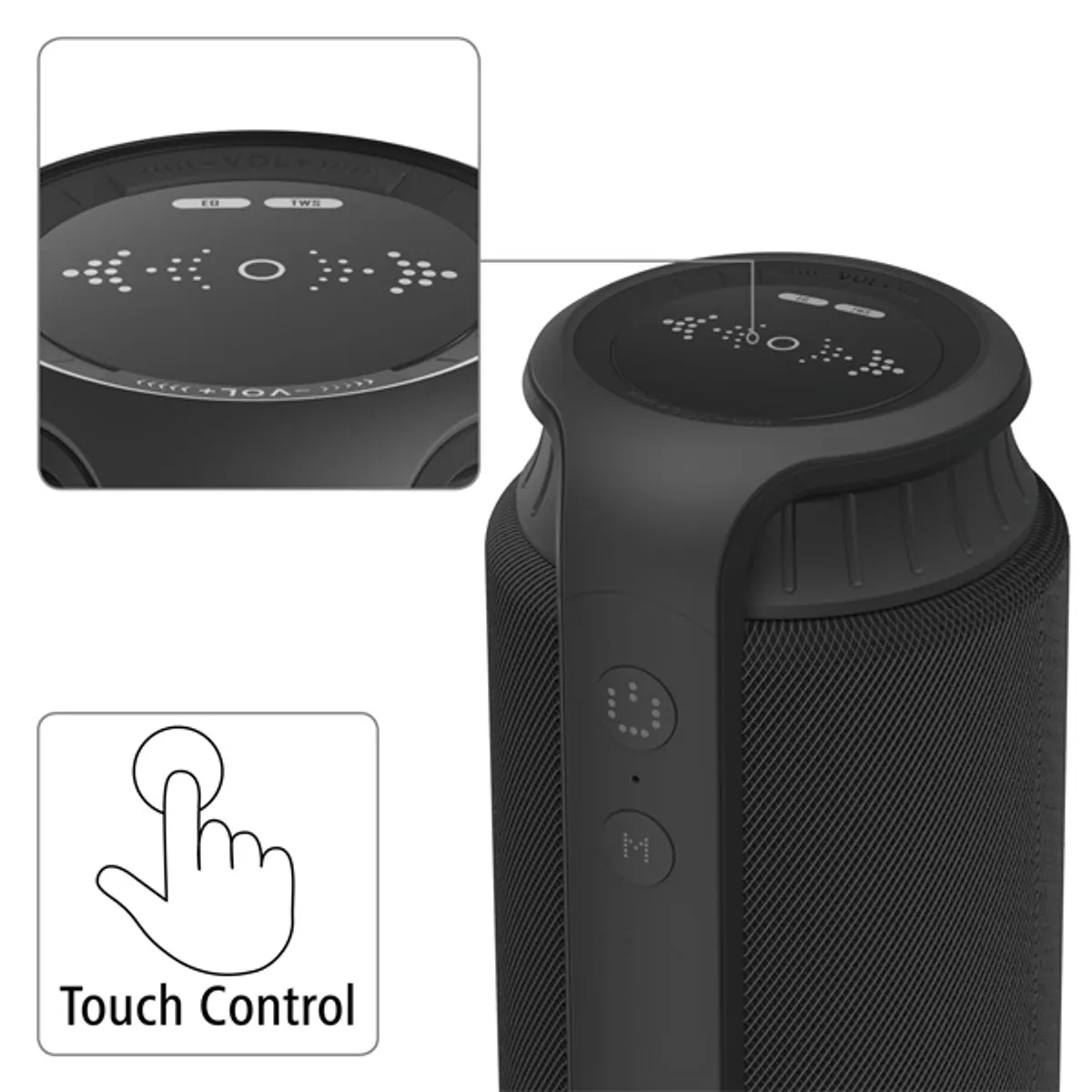 Hama 00188200 Pipe Bluetooth hangszóró 24W 2000mAh IPX4 12 óra AUX #7