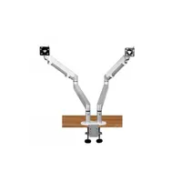 Spire CG-UGOZ-2S duál asztali monitor tartó 27" VESA 75x75;100x100 180 fok billentés 360 fok forgatás 80-410 mm magasság 9 kg alumínium ezüst #2