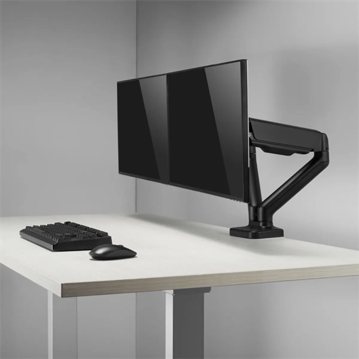 SBOX SBOX LCD-S024-2 LCD-S024-2 2 monitor tartó, asztali, állítható, 17"-32", VESA 75x75;100x100, forgatható, dönthető, kábelrendező, 9 kg #7