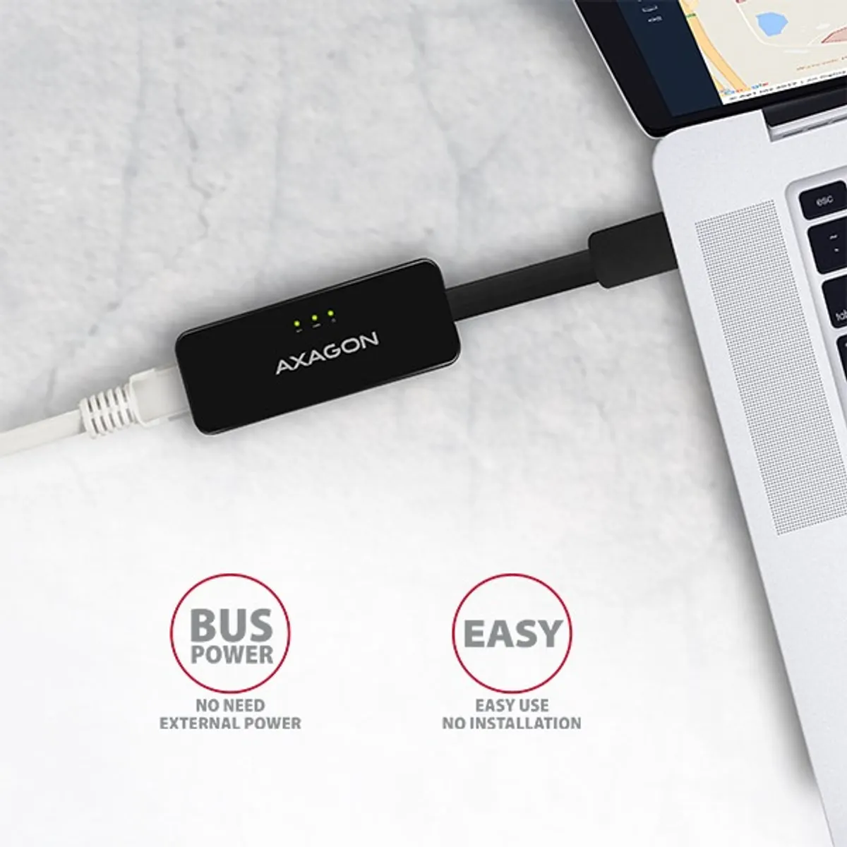 Axagon ADE-XR USB 2.0 Fast Ethernet adapter USB 2.0 A RJ45 5 cm fekete szerelt #5