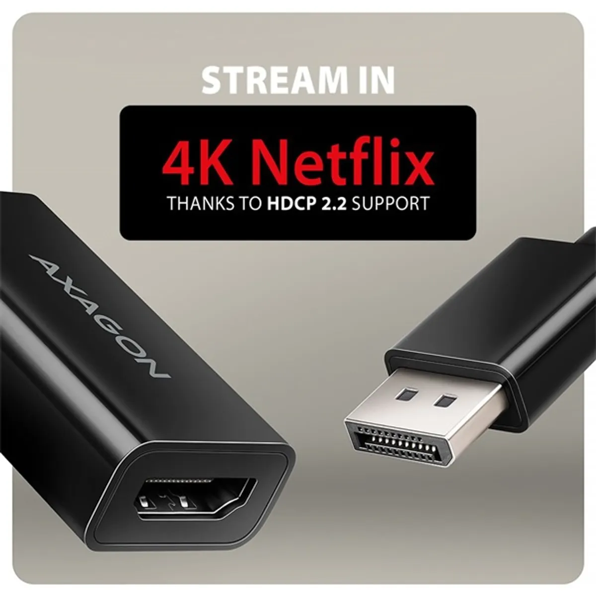 AXAGON RVD-HI20N DisplayPort-HDMI adapter egyirányú 4K60 HDR HDCP2.2 15 cm-es kábel #5