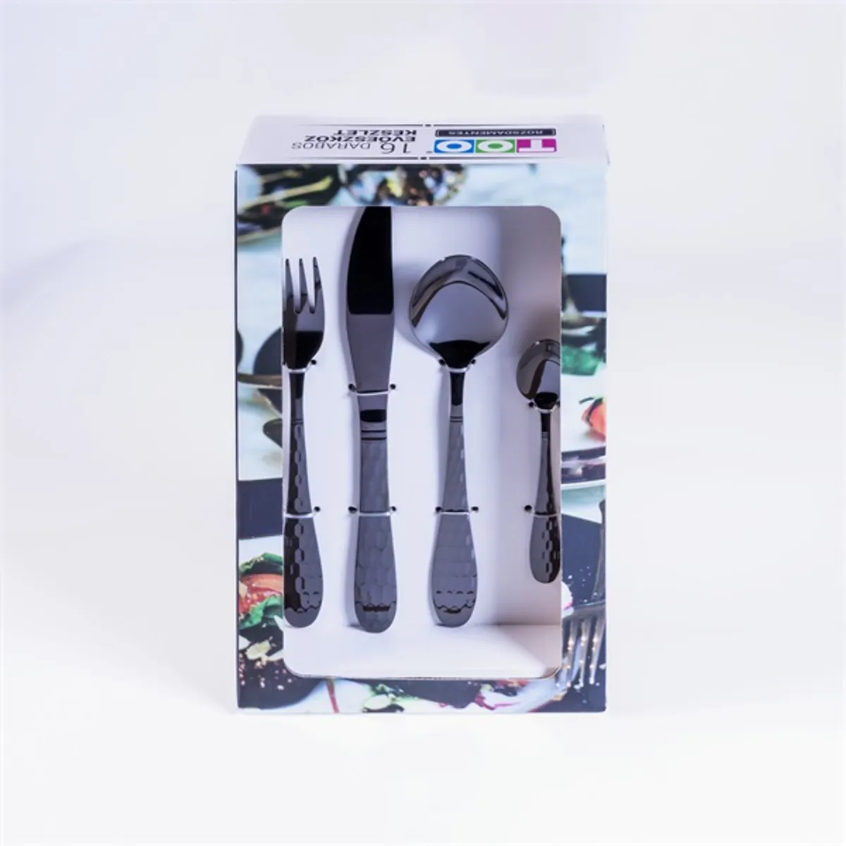 TOO KT-479 BLACK KT-479 B Honey fekete 16 db-os evőeszköz készlet #1