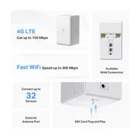 MERCUSYS MB110-4G MB110 4G Vezeték nélküli 300 Mbps SIM kártyát fogad WAN 1x LAN 1x WPA2 WPA WiFi kikapcsolható #3