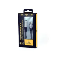 GEMBIRD CCBP-USB3-CMCM100-1.5M USB-C adat- és töltőkábel fekete 1,5 m USB 3.2 Gen 2x2 20 Gbps 100 W #2