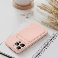 Haffner PT-6852 Card Case Apple iPhone 15 rózsaszín szilikon hátlap kártyatartóval #5
