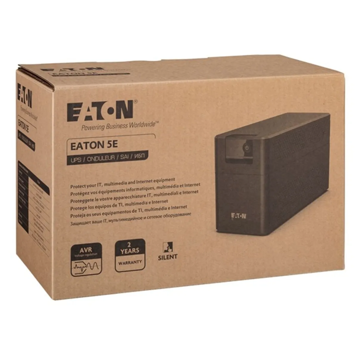 Eaton 5E550I 550VA 300W vonali-interaktív 1:1 UPS 4x IEC C13 kimenet IEC C14 bemenet fekete torony #4