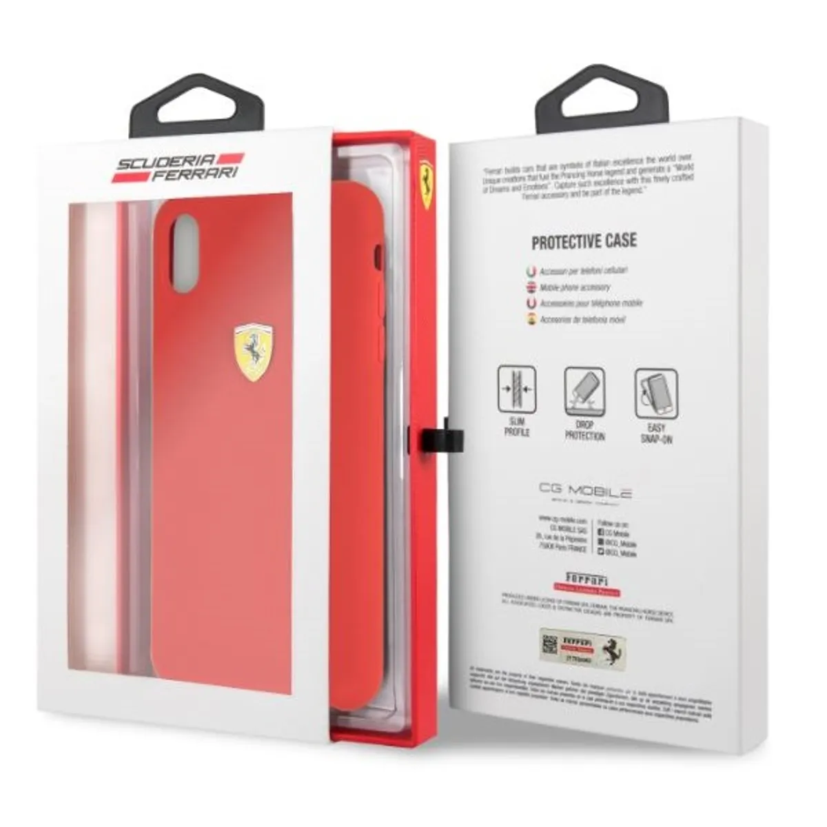 Ferrari FESSIHCI65RE SF iPhone XS Max tok piros szilikon 6,5" #3