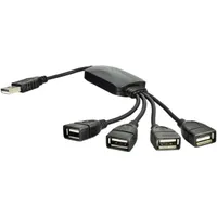 AKYGA AK-AD-13 4-port USB 2.0 hub fekete 15 cm