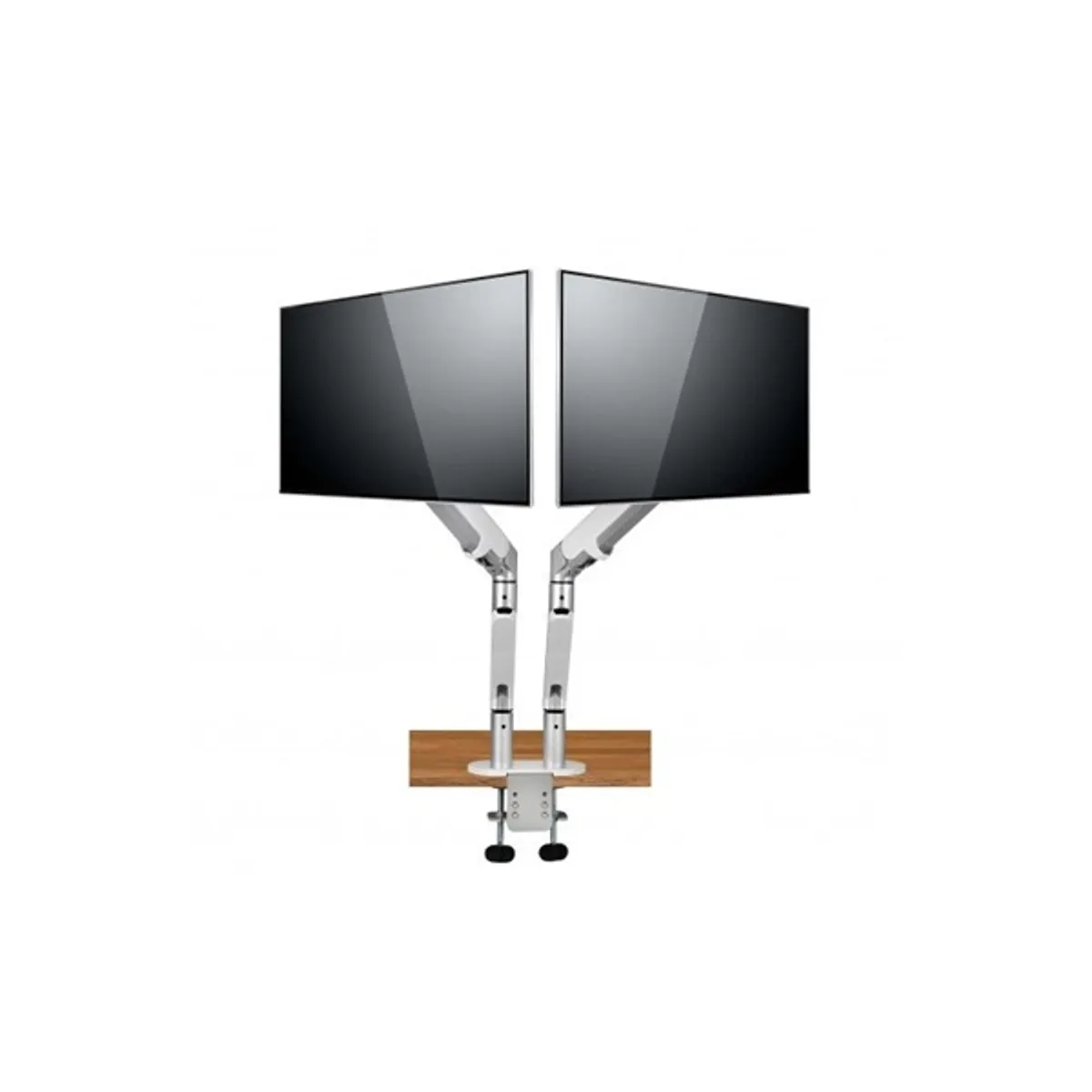 Spire CG-UGOZ-2S duál asztali monitor tartó 27" VESA 75x75;100x100 180 fok billentés 360 fok forgatás 80-410 mm magasság 9 kg alumínium ezüst #1