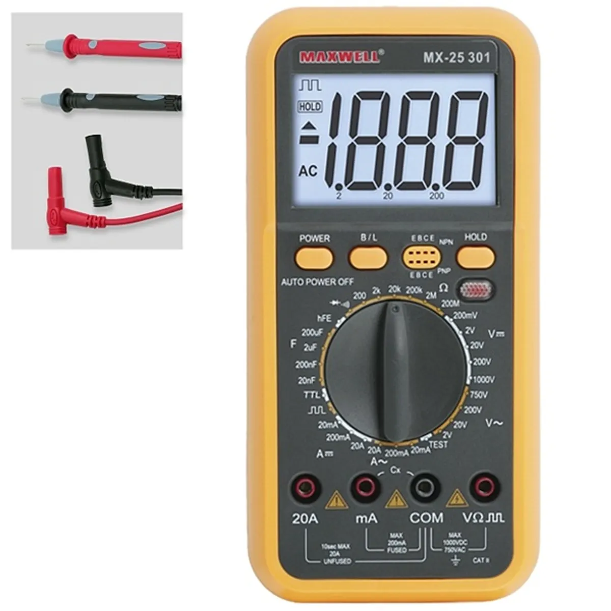 Maxwell 25301 Digitális multiméter sárga normál #1