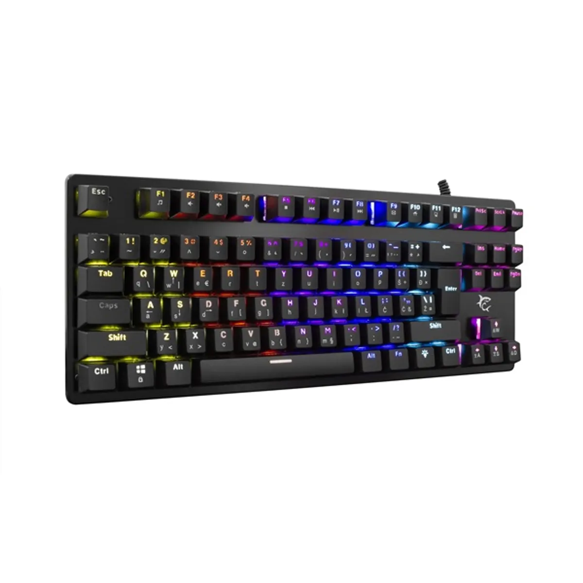 WHITE SHARK WS GK-1925 Spartan GK-1925 tenkeyless kék kapcsolók RGB USB 2.0 1.8 m fekete #2