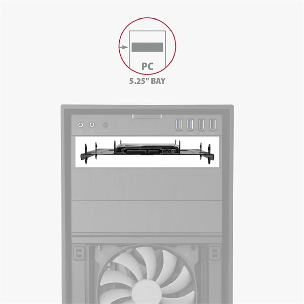 AXAGON RHD-435 keret fekete 5.25" 4x 2.5" HDD és SSD támogatás, 1x 3.5" HDD #9
