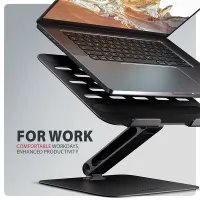 AXAGON STND-LQB állvány 10" - 17.3" laptop és táblagép, csúszásmentes alumínium, 205 mm magasság, dőlésszög 0-180 fok, összecsukható, fekete #4