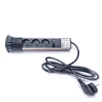 TOO PPS-301-3C rejtett hálózati elosztó 3x SCHUKO króm beépíthető 1,8 m IP20
