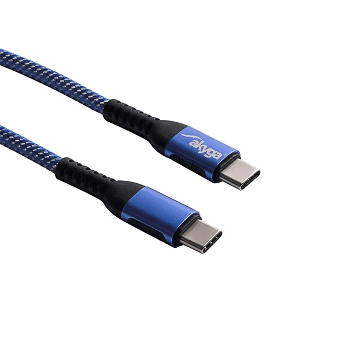 AKYGA AK-USB-38 USB-C adat- és töltőkábel 180 cm kék 2x USB-C 100 W #2