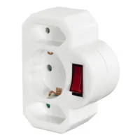Hama 00223217 elosztó 1 schuko 2 euro fehér