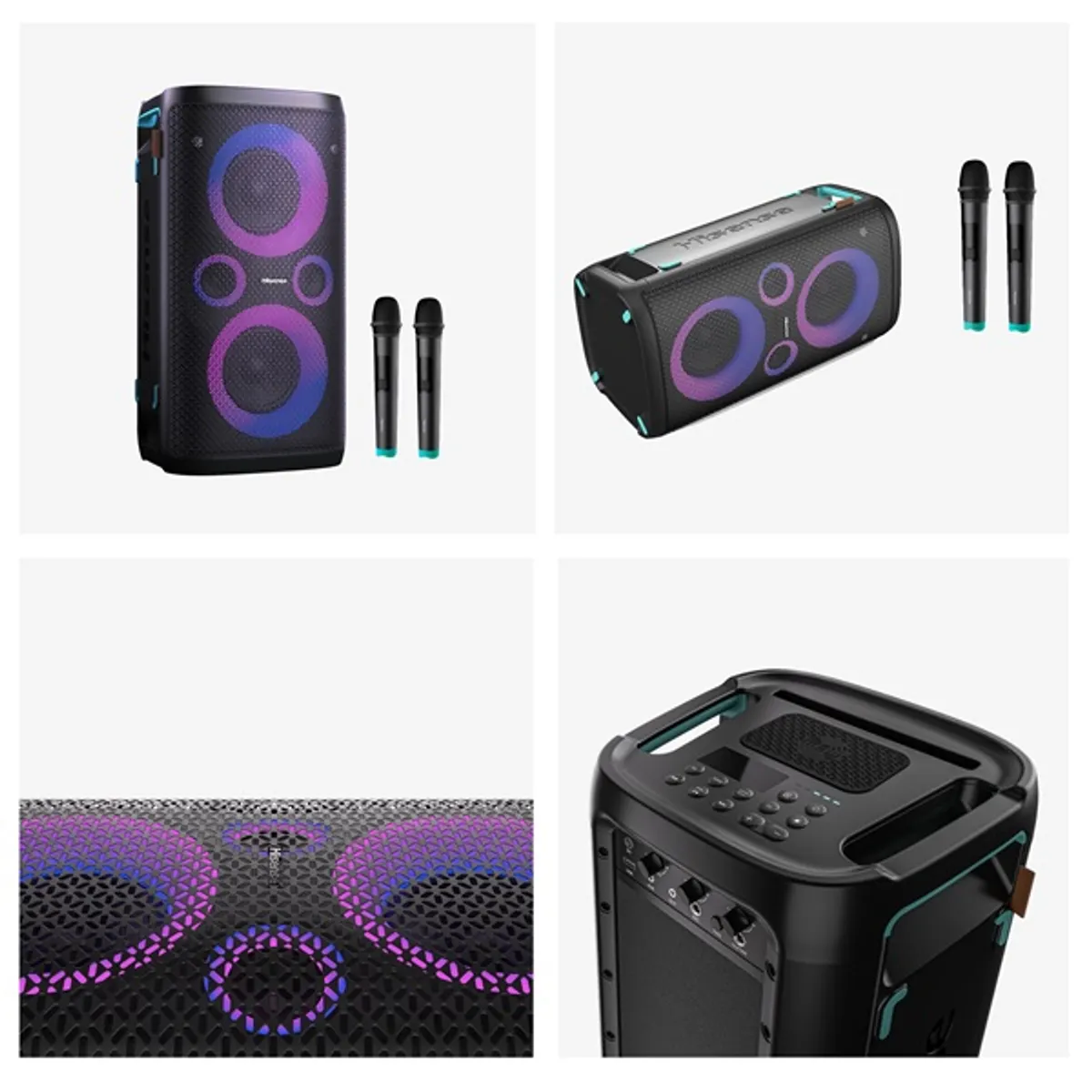 Hisense 20016679 Party Storm1 Bluetooth: Van, USB: Van, Mikrofon csatlakozó: Van, IPX4, Teljesítmény: 300 W, Üzemidő: 15 óra, Vezeték nélküli töltőpad, Karaoke mód #2