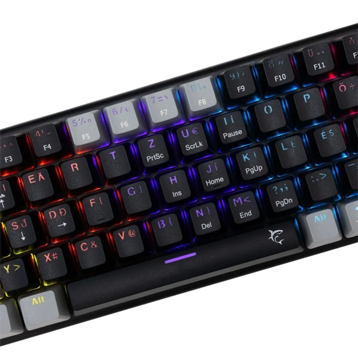 White Shark WS GK-002123V2-B-G/BL-HU Wakizashi 2 fekete-szürke mechanikus USB 64 kék kapcsoló RGB háttérvilágítás #3