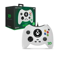 Hyperkin M02668-ANWH Duke vezetékes kontroller fehér, kompatibilis Xbox Series X és S, Xbox One, Windows 10 vagy 11, 20. évfordulós kiadás