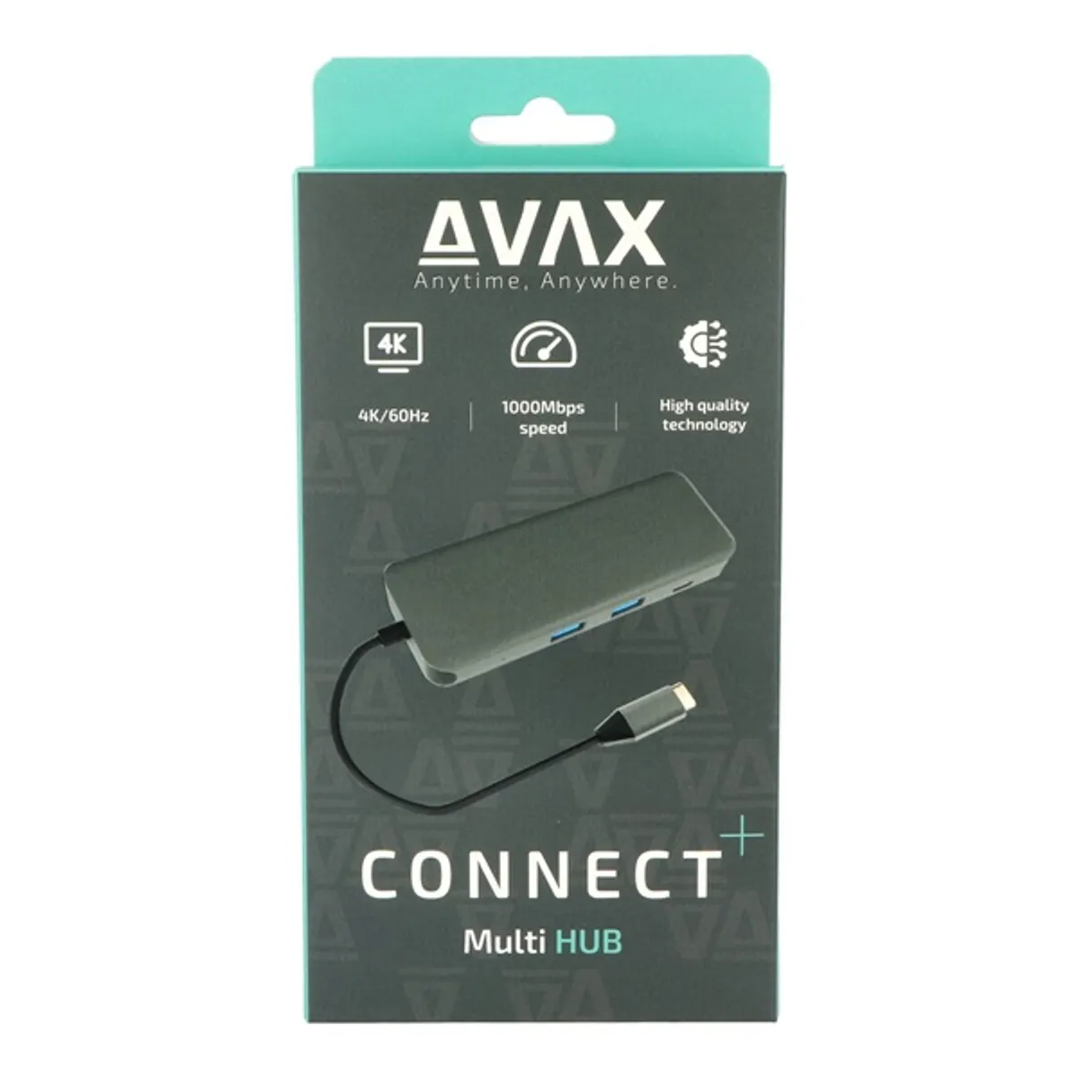 AVAX HB612 connect 8in1 4 usb usb-c hdmi micro sd rj45 #5