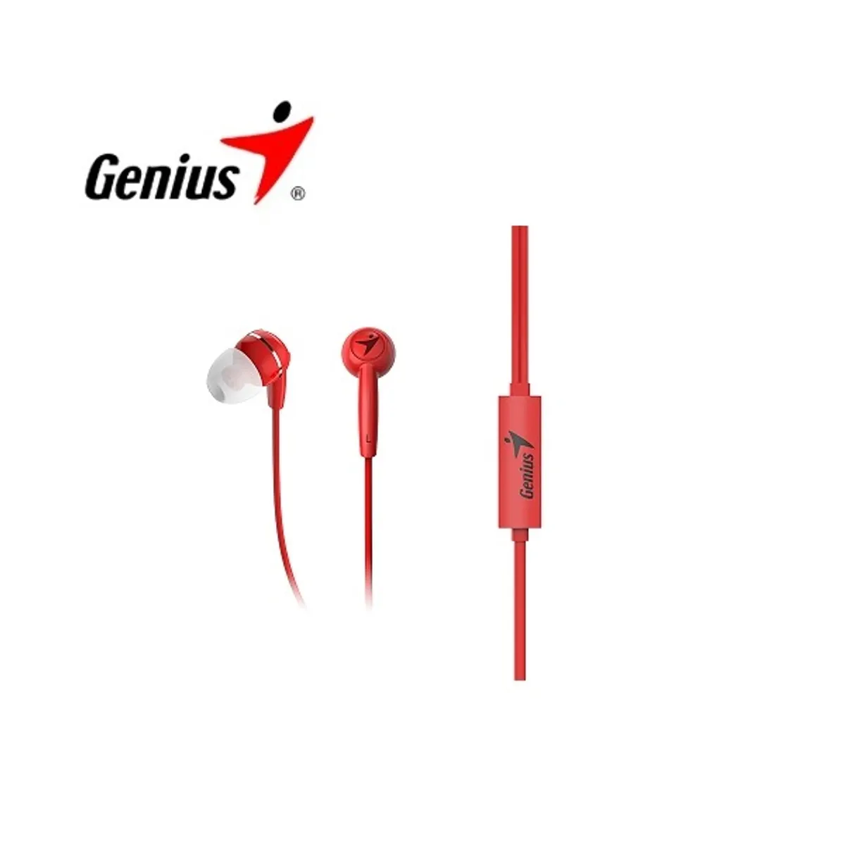 Genius 31710005415 HS-M320 piros 110 cm kábel 3,5 mm jack 10 mm mikrofonos fülhallgató 16 ohm 20 Hz-20 kHz #1