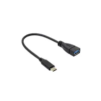 SBOX USB-F-TYPEC/R USB-A-USB-C adapter 10 cm USB 3.0 fekete