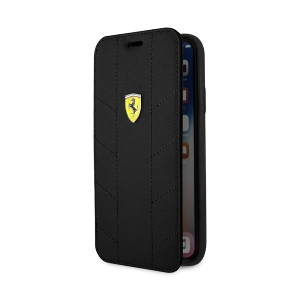 Ferrari FESCODFLBKPXBI flip tok iPhone X fekete 5,8" #2