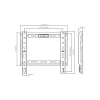 SBOX BL-3722F fix fali konzol 13"-43" VESA 50x50-200x200 45 kg fekete acél #4