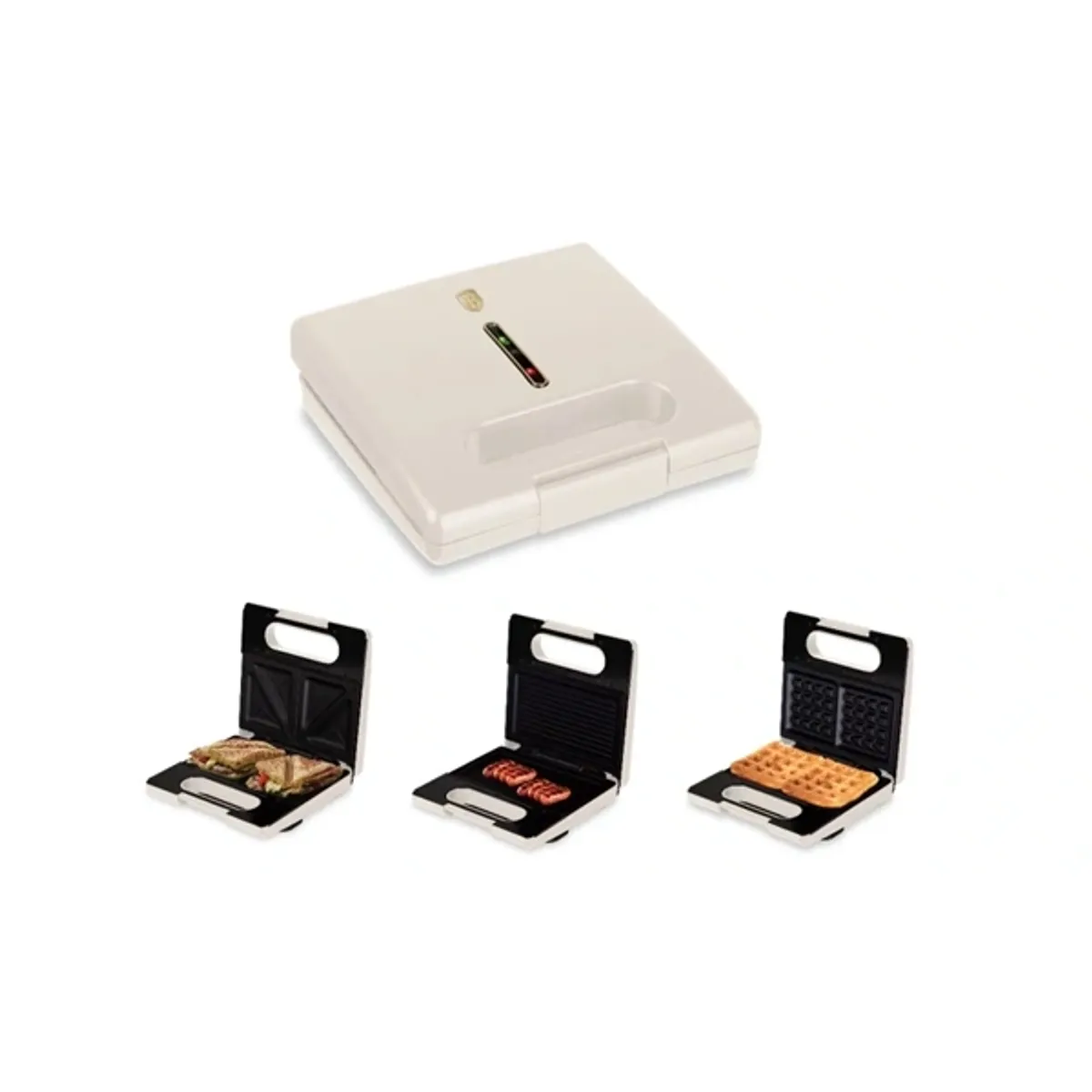 Berlinger Haus BH-9584 3in1 matt krémszínű gofri-szendvics-grill 780 W 22,5x13 cm #1