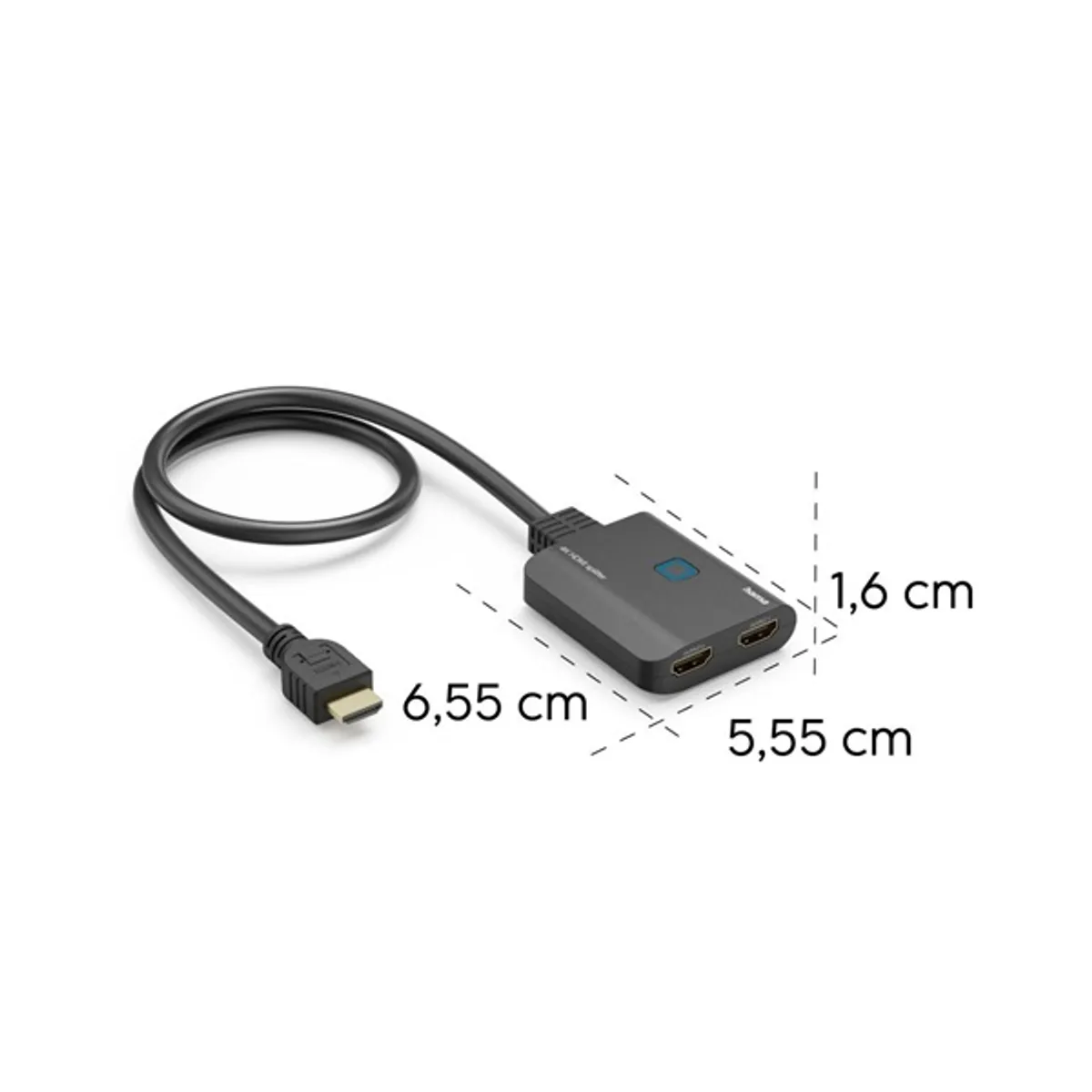 Hama 00205284 4K HDMI elosztó 1 bemenet - 2 kimenet, Fekete #4