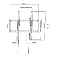 Stell 35057820 SHO 5400 32"-70" dönthető fekete acél fali konzol 75 kg #6