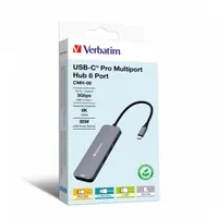Verbatim 32151 CMH-08 8-port USB-C Pro Multiport Hub 2x HDMI 2x USB-A 3.2 Gen1 SD microSD USB-C PD 5 Gbps #4