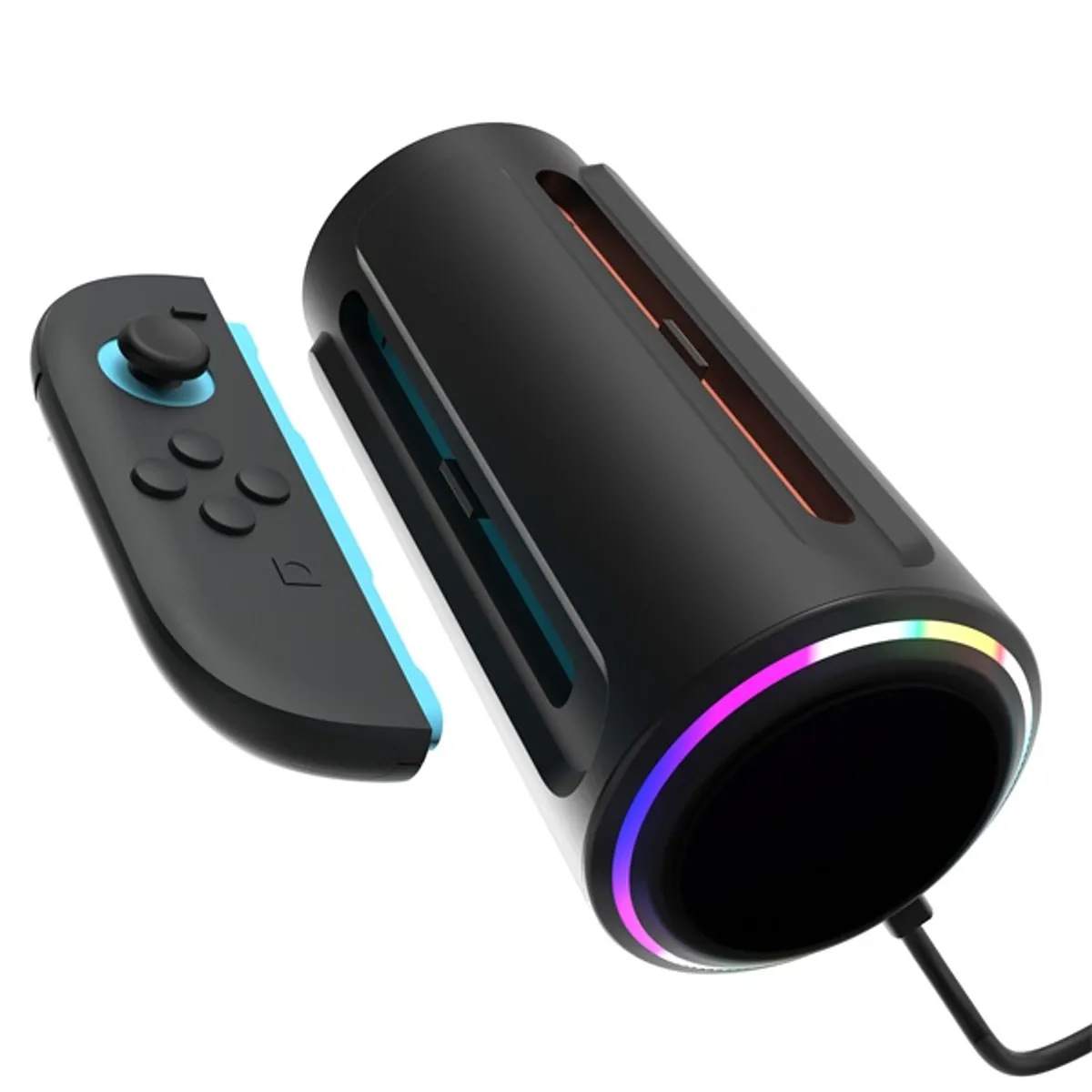 Hyperkin M07719 Power Beacon 4x Switch 2 Joy-Con töltés, RGB világítás, USB-C, fekete #7
