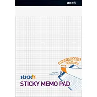 Stick N 21853 Jegyzettömb 254x178 mm 50 lap kockás öntapadós fehér