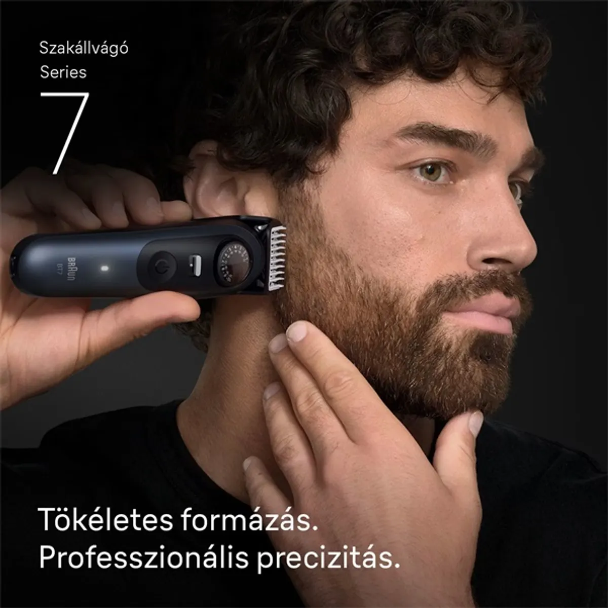 Braun 10AS490181 BT 7540 szakállvágó 40 hosszbeállítás 0,5-20 mm Precíziós vágó Li-ion akku 120 perc üzemidő 90 perc töltés vízálló #6