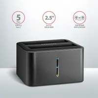 AXAGON ADSA-D25 duál dokkoló külső USB SATA 2,5" fekete #2