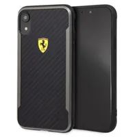 Ferrari FESPCHCI61CBBK SF Racing Shield tok iPhone XR karbon fekete 6,1" #2