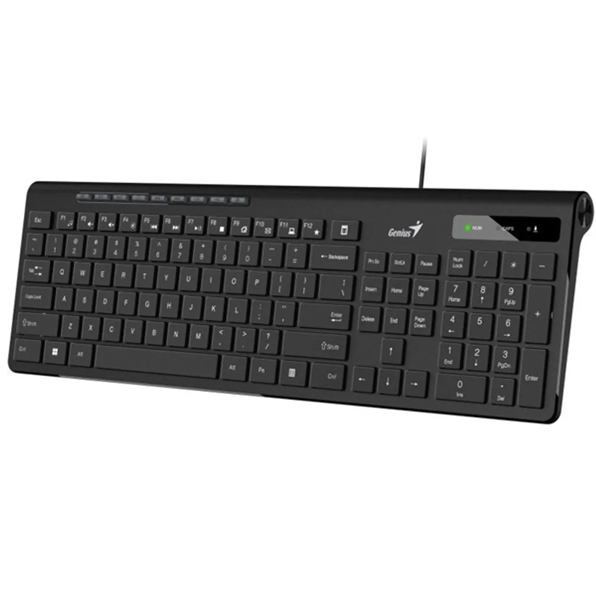 Genius 31310048404 SlimStar 230 II normál USB fekete magyar kiosztás ergonómikus numerikus billentyűzet 1,5 m #2