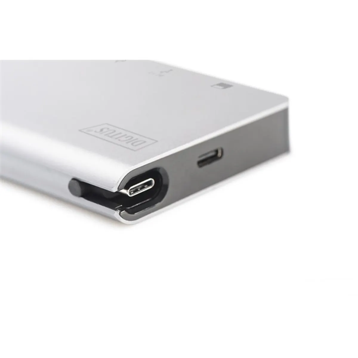 Digitus DA-70866 USB-C többportos utazó dokkoló 8-portos 4K HDMI VGA RJ45 2x USB-C 2x USB 3.0 MicroSD SD MMC ezüst #6