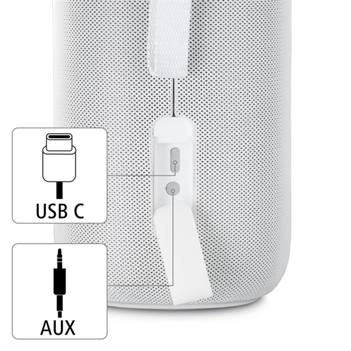Hama 00188229 Shine fehér Bluetooth 30,0 W 2000mAh IPX4 AUX LED 12 óra #4